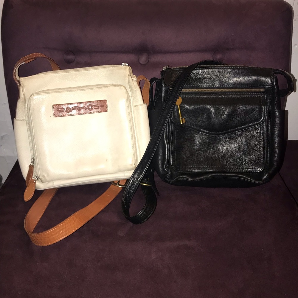 Lot of two fossil crossbody